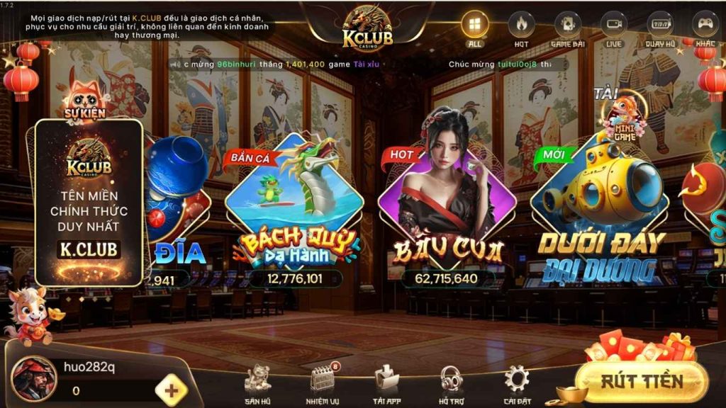 Điểm nổi bật của Bầu Cua Kclub