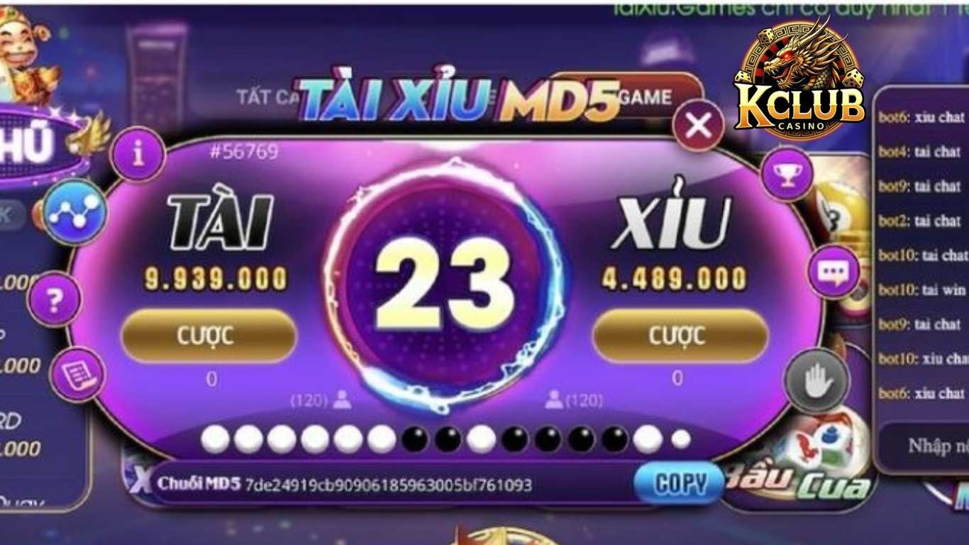 Luật chơi game tài xỉu MD5 Kclub Luật chơi game tài xỉu MD5 Kclub
