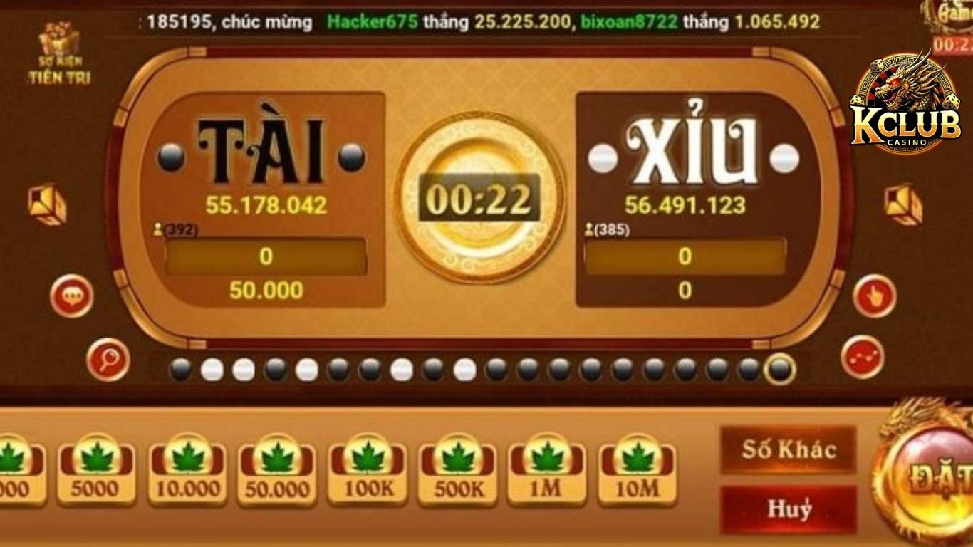 Luật chơi Tài Xỉu Sảnh Rồng Kclub