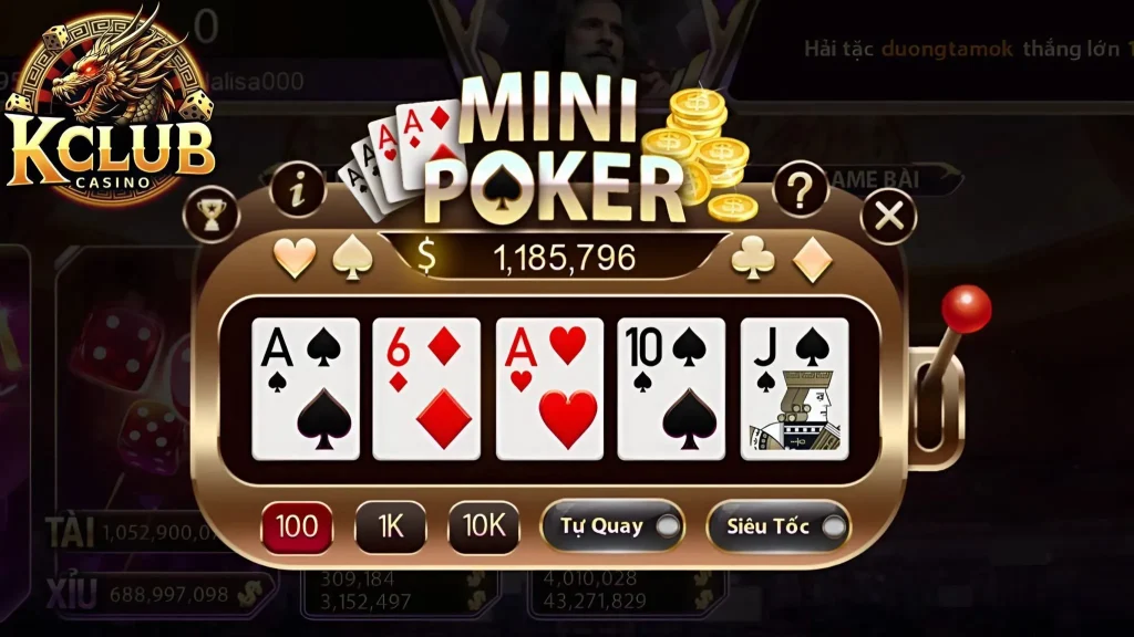 Những ưu điểm nổi bật của game Mini Poker