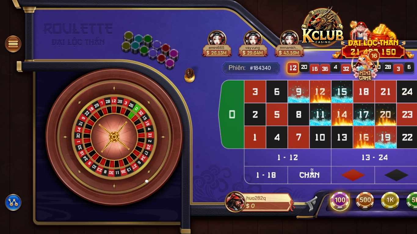 Tham gia Roulette Kclub